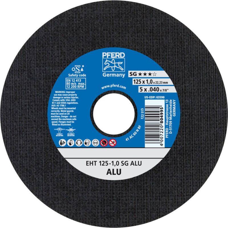 Eht Sg Flachtrennscheiben Aus Aluminium 125x1,0x22,23 Mm, 25 Stück Pro Packung - 804995 - -