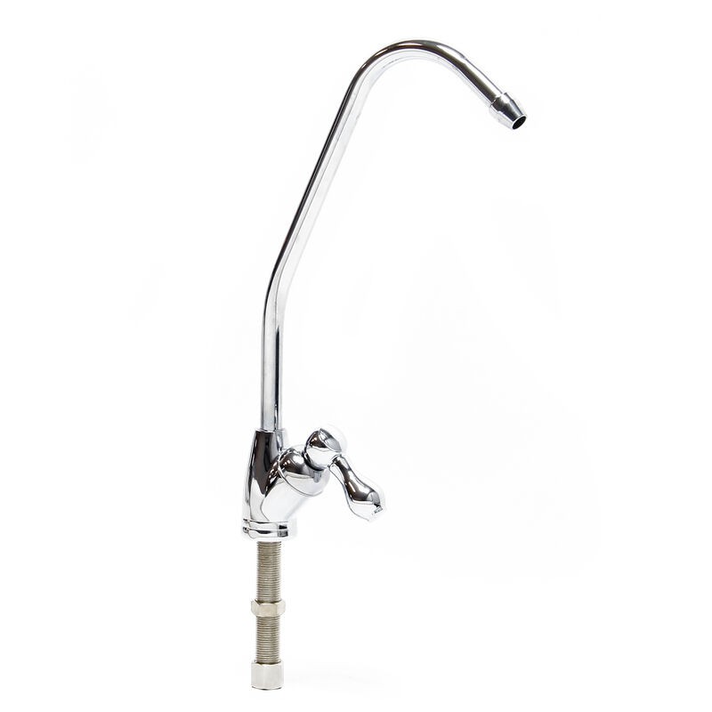 Wiltec Spültischarmatur – 130 X 19 X 285 Mm – 6,35 Mm / 1/4"-anschluss – 300 L/h – Modell D-04 – Chrom – Für Umkehrosmoseanlagen (ro)