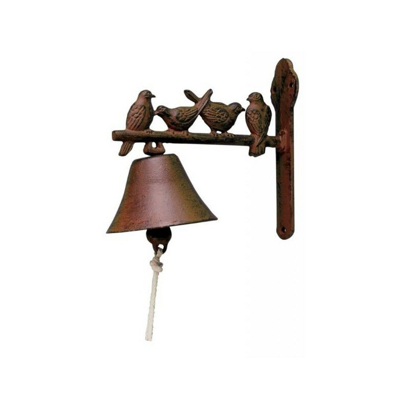 Gusseiserne Glocke Mit Kleinen Vögeln - Gusseiserne Glocke Mit Kleinen Vögeln - Gusseiserne Glocke Mit Kleinen Vögeln
