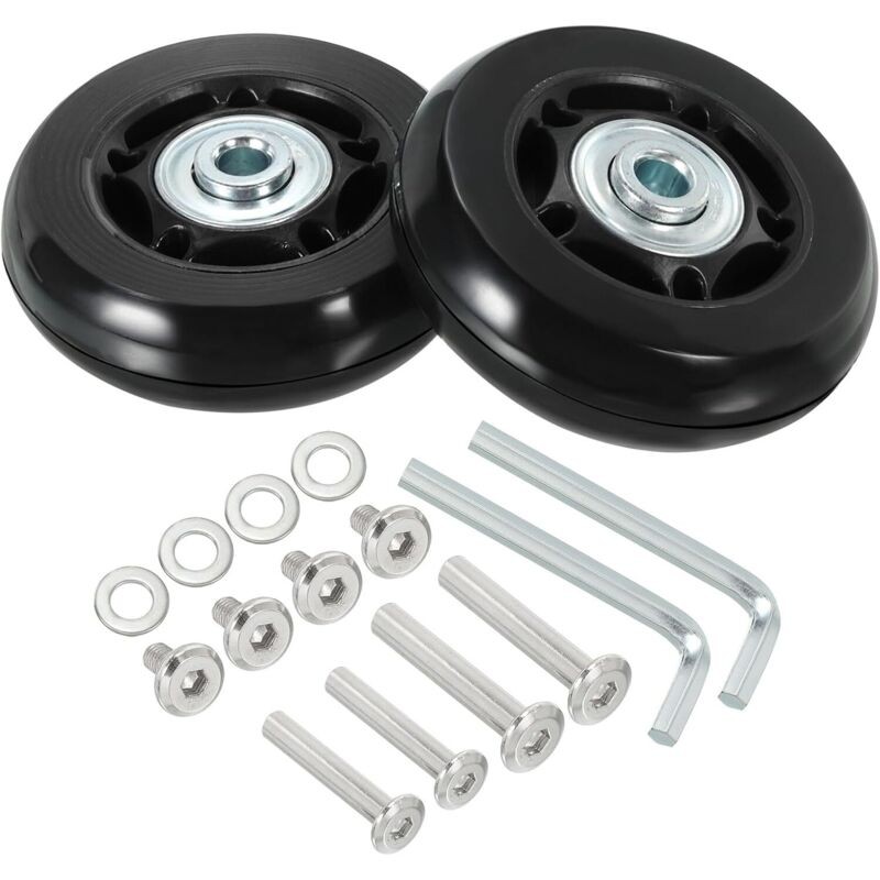 Ersatzrollen Für 60x18mm Koffer, Set Mit 2 Pu-lenkrollen Inklusive Schrauben Und Unterlegscheiben Für Trolleybox