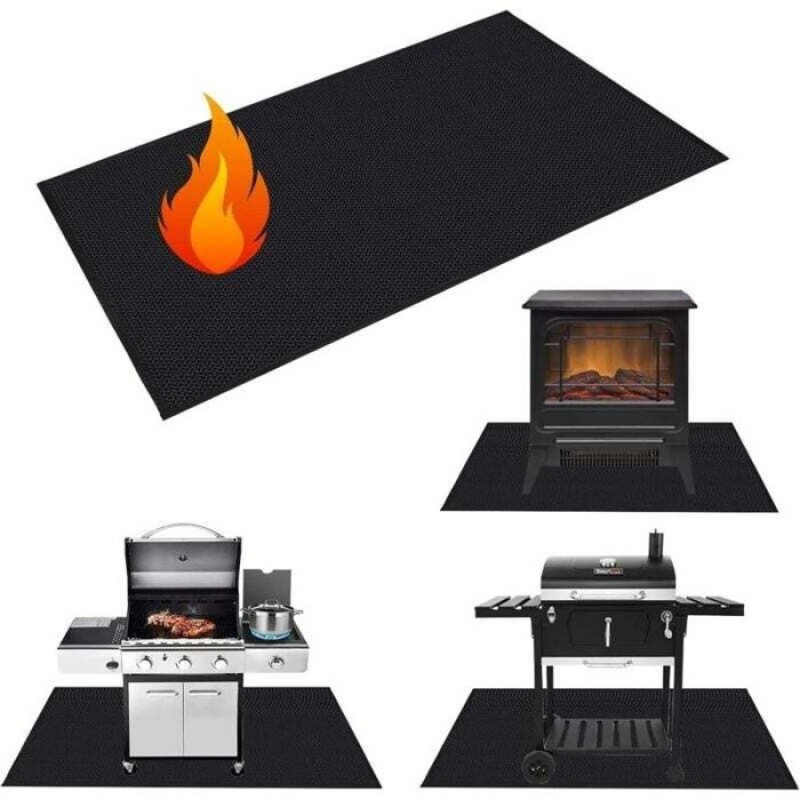 Schützende Grillmatte (100 X 182 Cm) Für Den Außenbereich – Feuerfeste Grillmatte – Wiederverwendbar