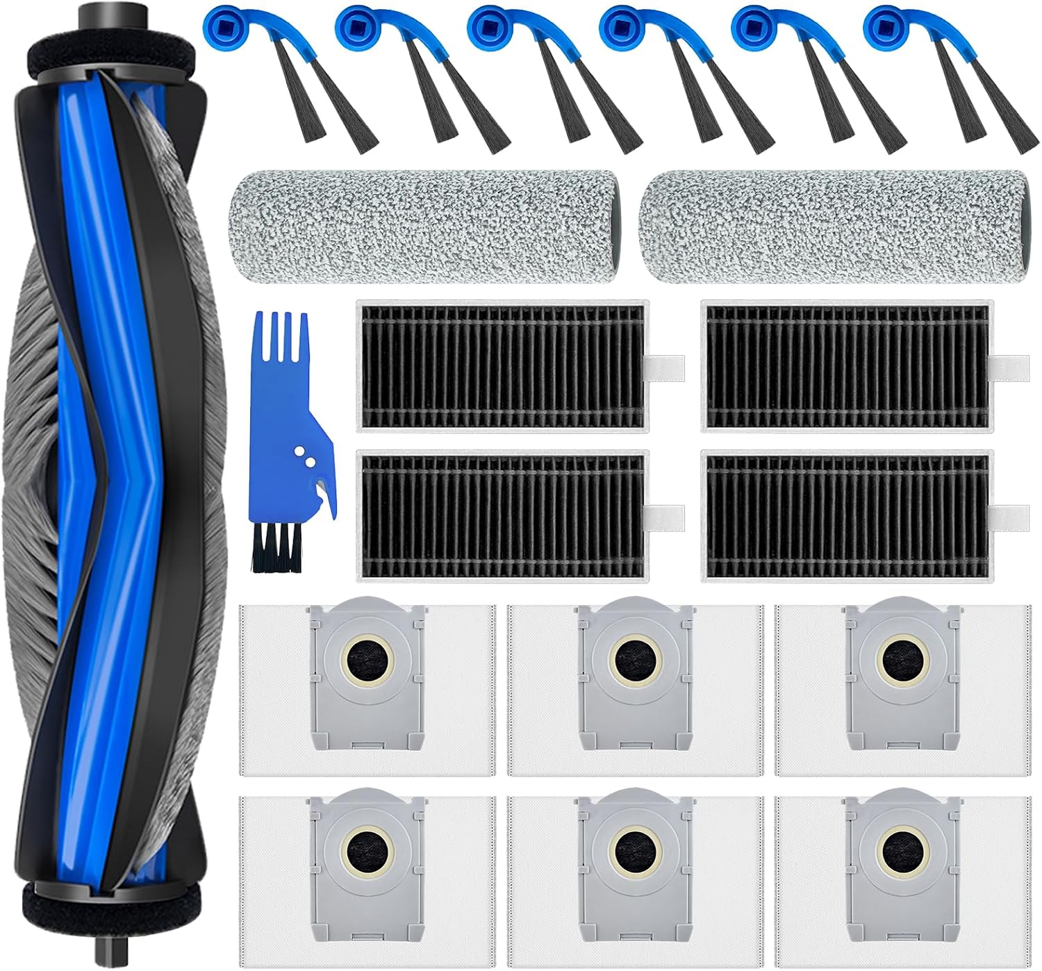 Ecovacs Deebot T80 Omni 20-teiliges Ersatzteilset – Bürste, Filter, Beutel, Wischmopp