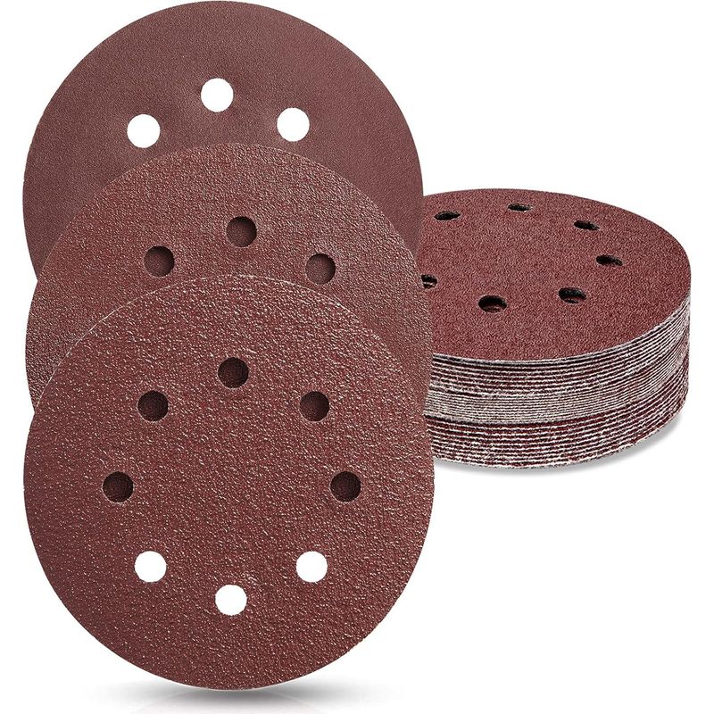 Packung Mit 30 Schleifscheiben À 125 Mm Zum Polieren Von Holz Und Metall (10 X Schleifkorn 80/120/240).