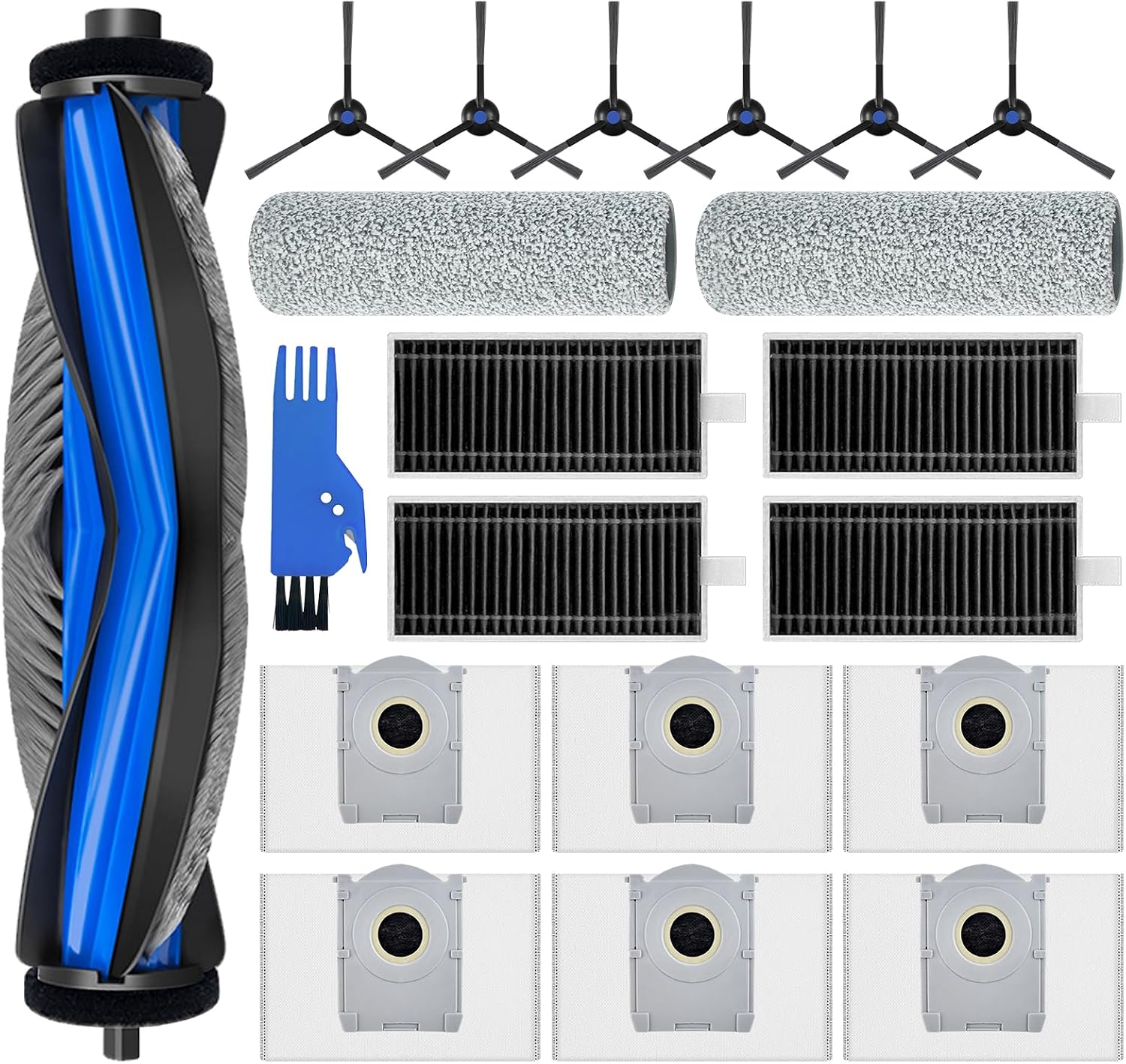 Ecovacs Deebot X8 Pro Omni Zubehörset – 20-teilig – Nylon Und Mikrofaser – Komplette Reinigung – Für Saugroboter