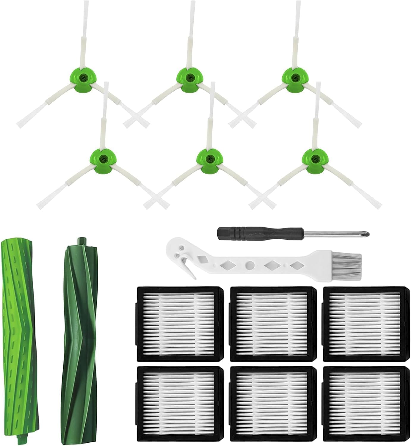 Zubehörset Für Saugroboter – 14-teilig – Gummi- Und Faserfilter Und Bürsten – Für Die Iej-serie – Kompatibel Mit I1–i8+, E5–e6, J5–j9+