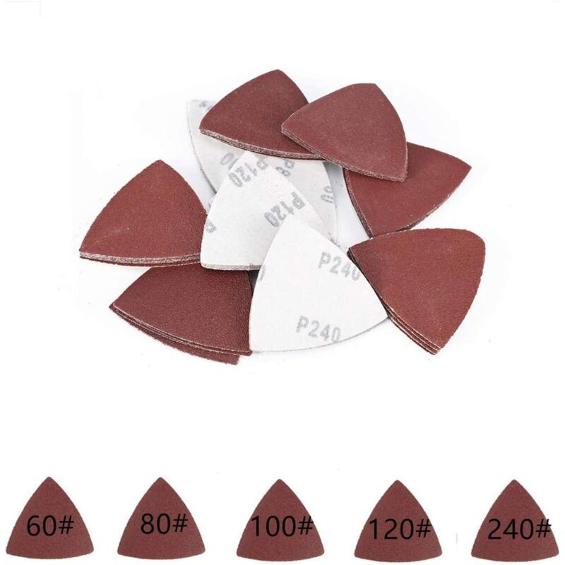 Aktionsangebot, Schleifscheiben, Dreieck-schleifscheiben 80 X 80 X 80 Mm, Körnung 60/80/100/120/240 Für Schleifmaschinen, 55 Stück