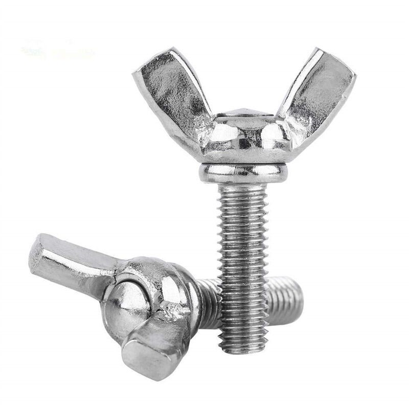 Packung Mit 10 Edelstahl-flügelschrauben, Flügelbolzen, Befestigungselementen, Handschrauben – M6x16 Mm