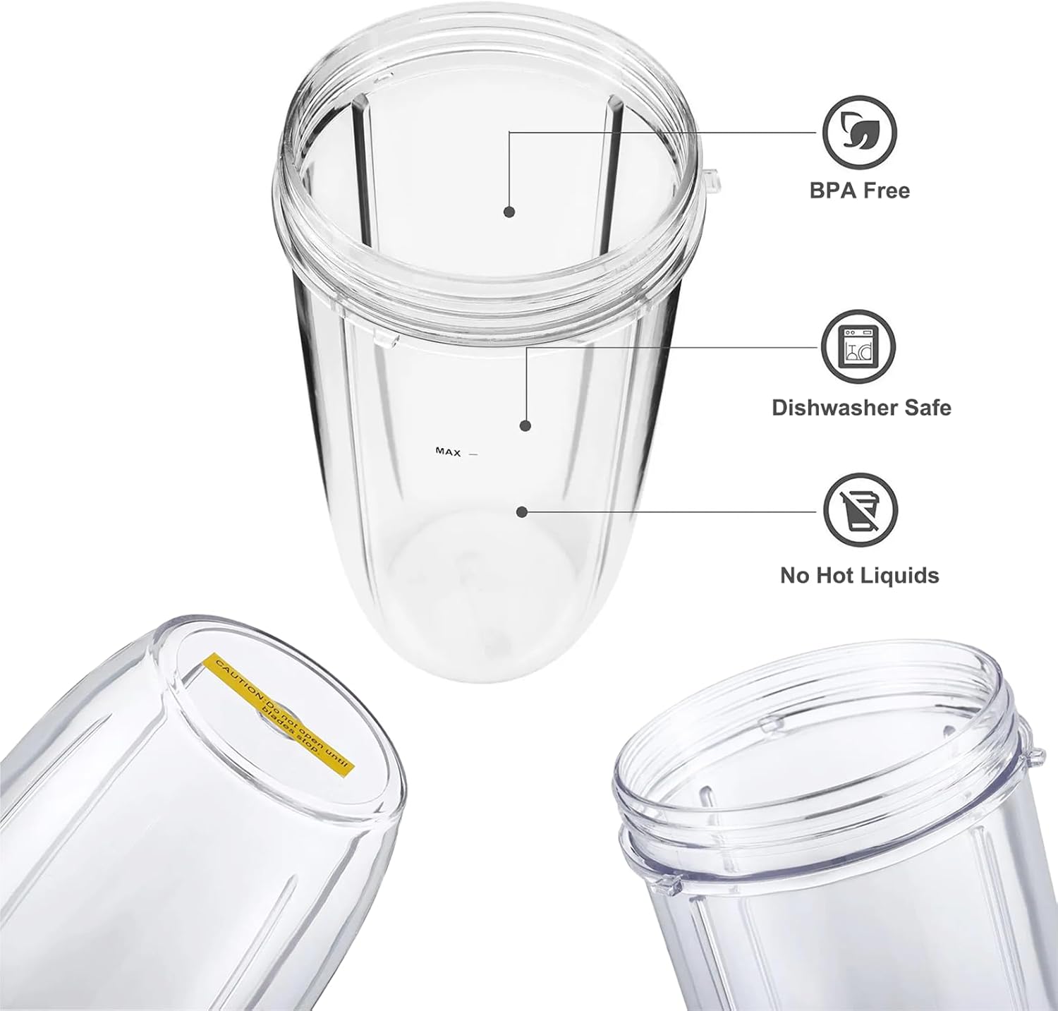 532-ml-mixbecher – 1 Stück – Polypropylen – Kompatibel Mit Nutribullet 600 W Und 900 W – Für Smoothies