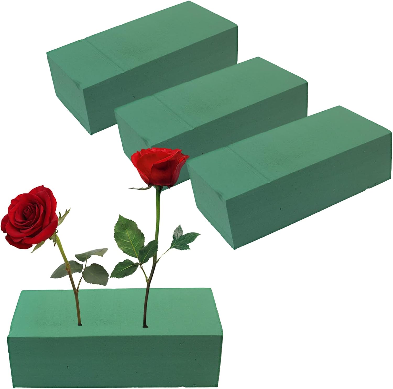 Steckschaumblöcke – 4er-set – Hohe Dichte – Schnelle Absorption – Für Blumenarrangements – 22 X 10,5 X 6,5 Cm