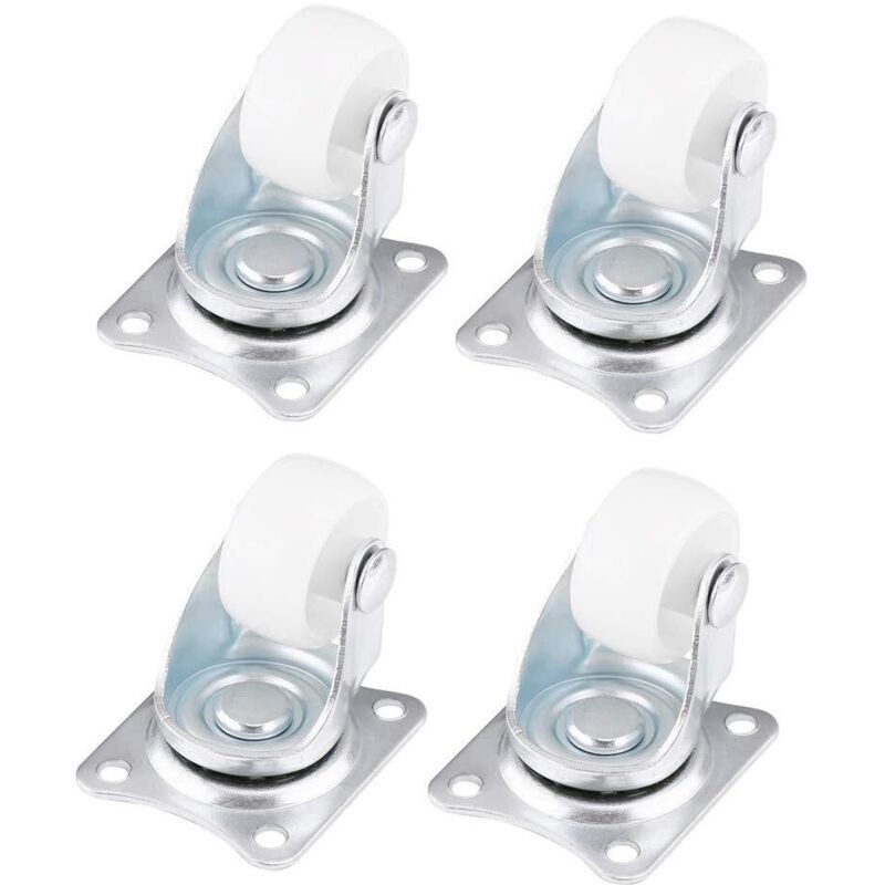 4 Universal-lenkrollen, 25 Mm Lenkräder, Schwerlastrollen, Geräuscharme Rollen, Maximale Traglast 40 Kg Für Stühle, Kleine Trolleys, Koffer