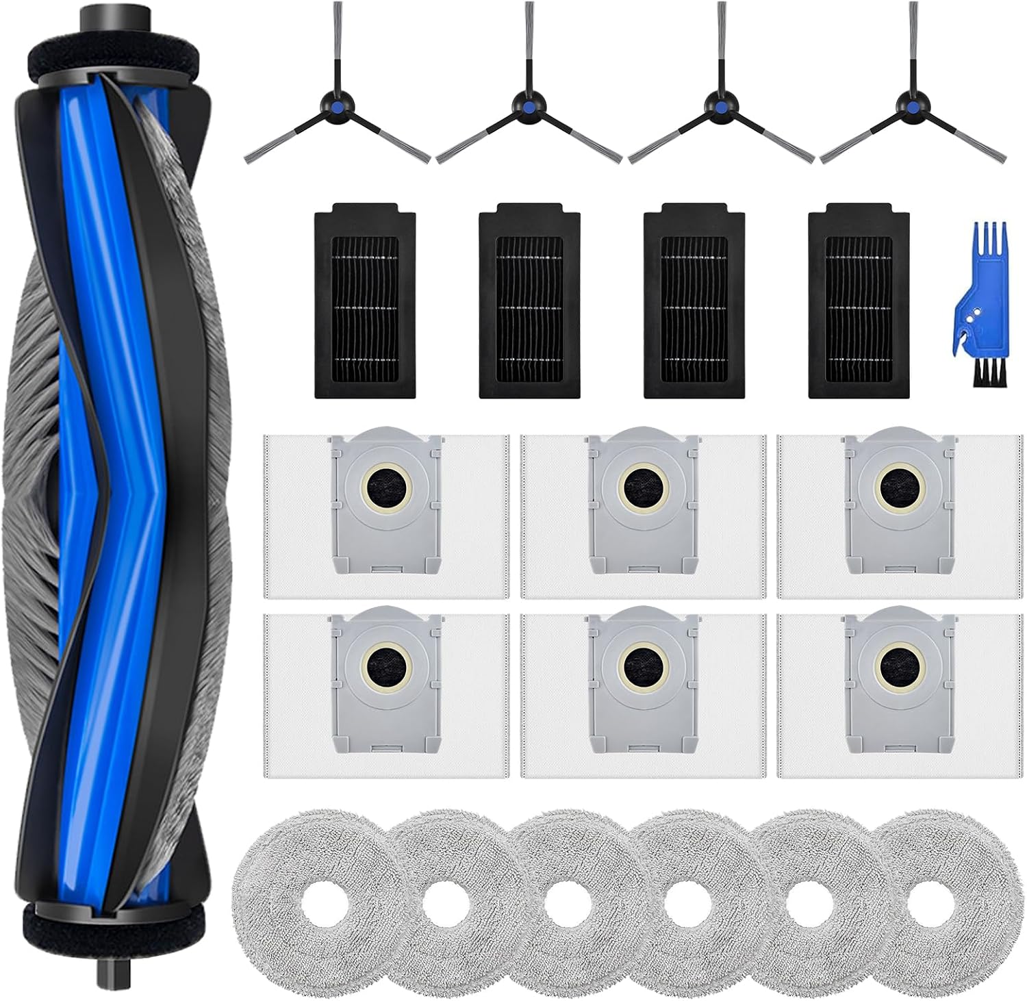 22-teiliges Zubehörset Für Den Ecovacs Deebot T50 Saugroboter – Bürste, Filter, Beutel, Wischmopp – Kompatibel Mit T50 Pro Omni Max
