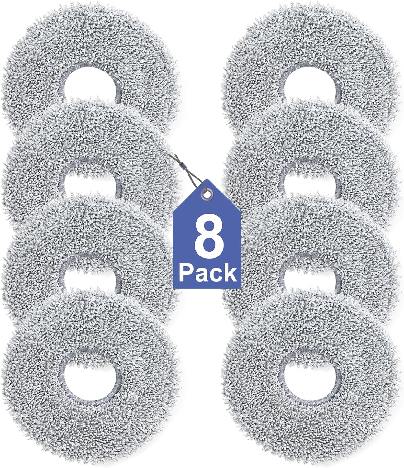 Set Mit 8 Wischmopp-pads – Kompatibel Mit Dreame L10s Ultra Und Mova – Waschbare Mikrofaser – Bodenreinigung – Für Saugroboter