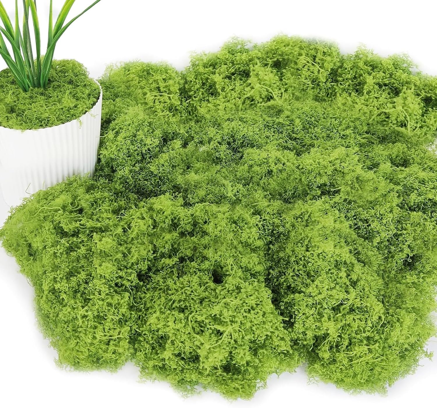 Künstliches Moos - 100 G - Hellgrün - Natürliche Dekoration - Für Diy-projekte Und Blumenarrangements
