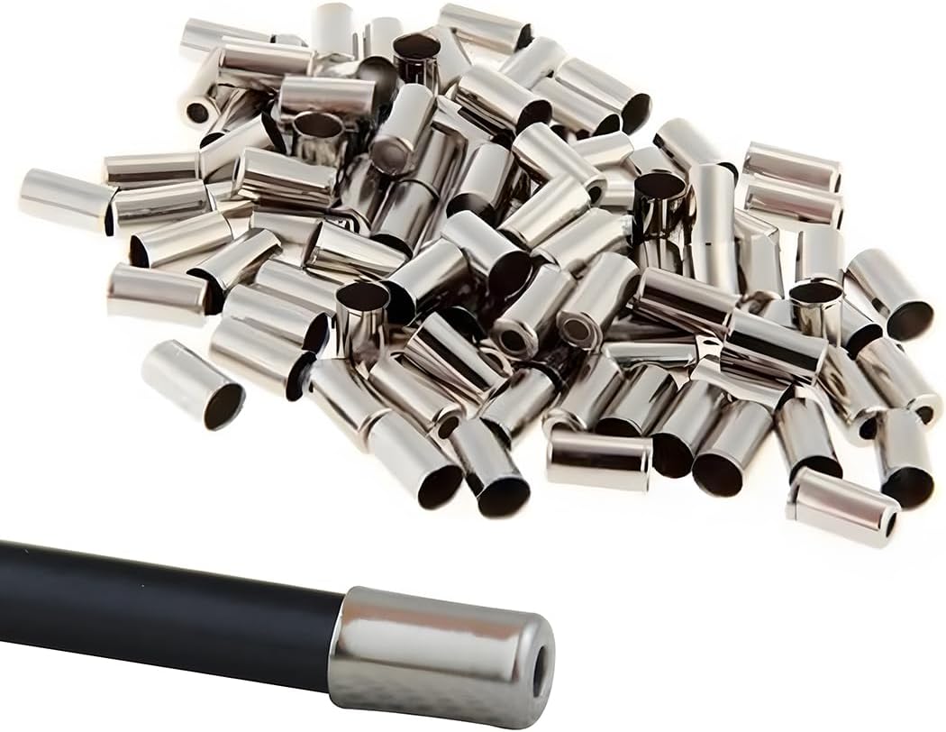 Fahrradbremszug-endkappen – 100er-pack – Metall – 5 Mm Durchmesser – Für Zughülle Und Antriebsstrang