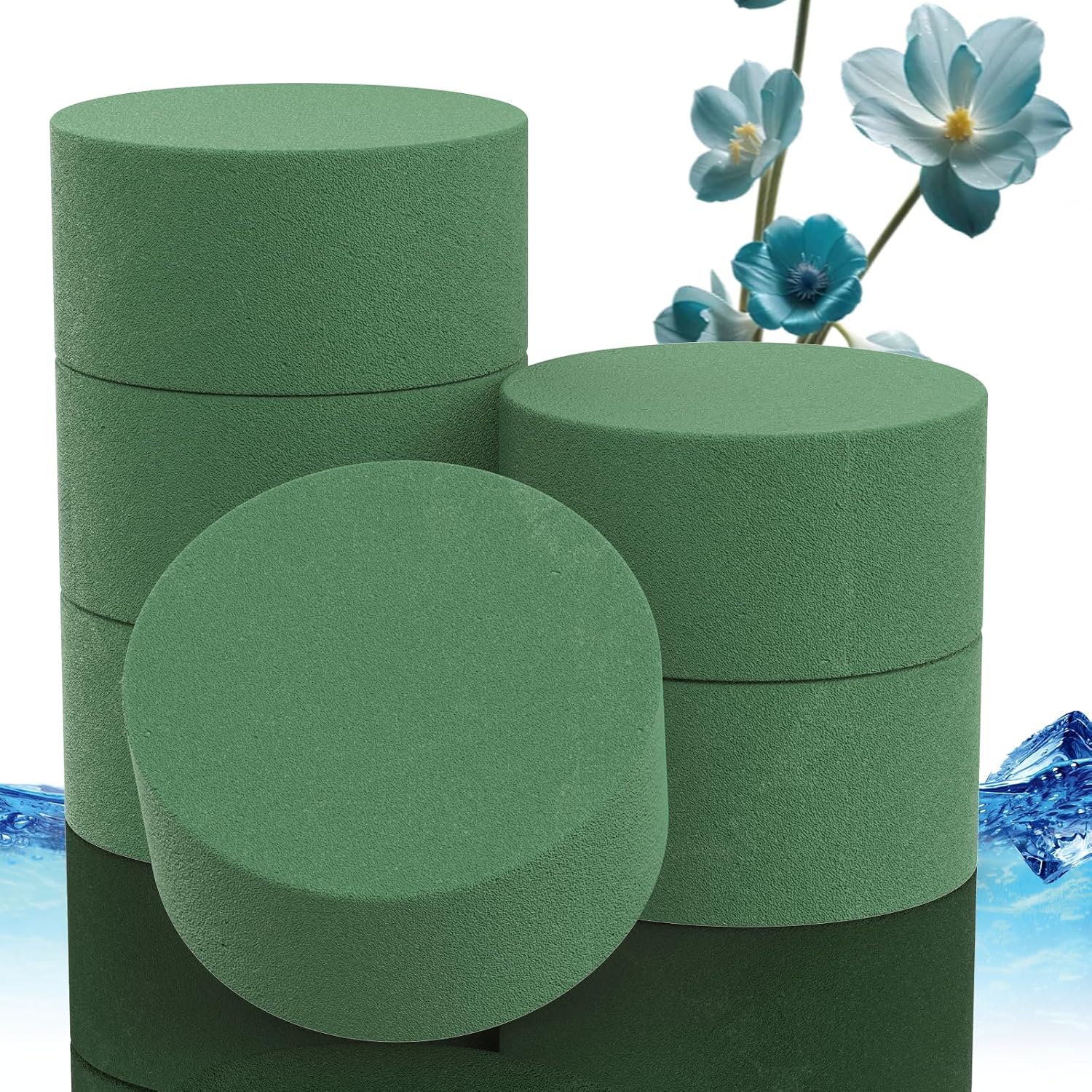Steckschaum – 6er-pack – Hohe Dichte – Wasserspeichernd – Für Hochzeitsblumenarrangements – 8 X 4 Cm