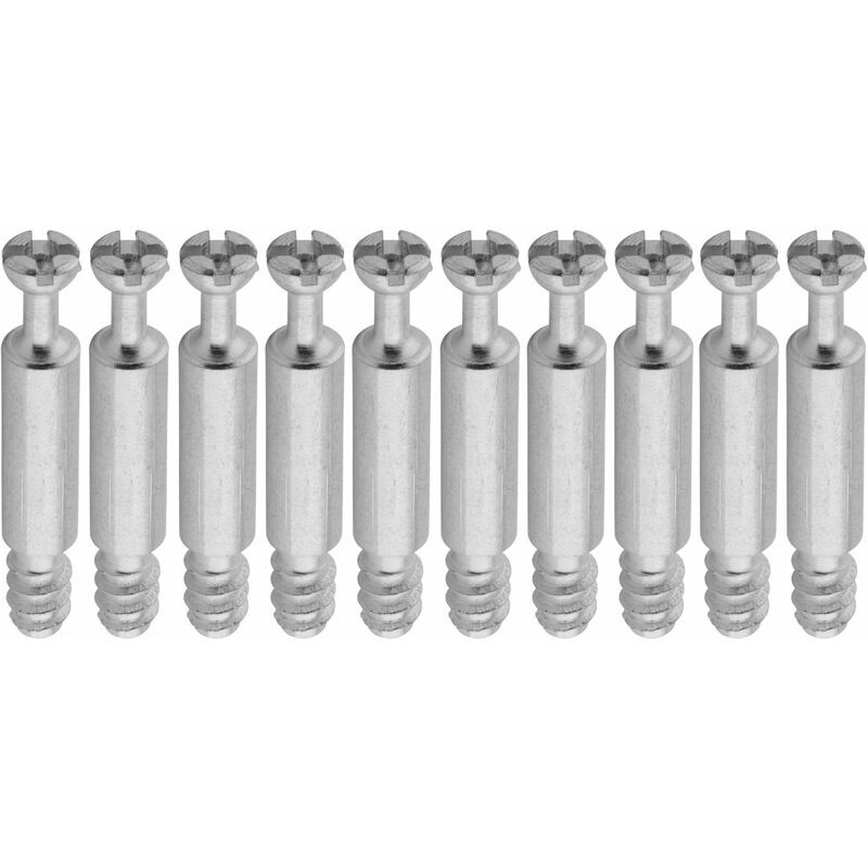 10x Glatte Montagebolzen Für Rastex-möbelplatten, Rohstahl, 7x24mm