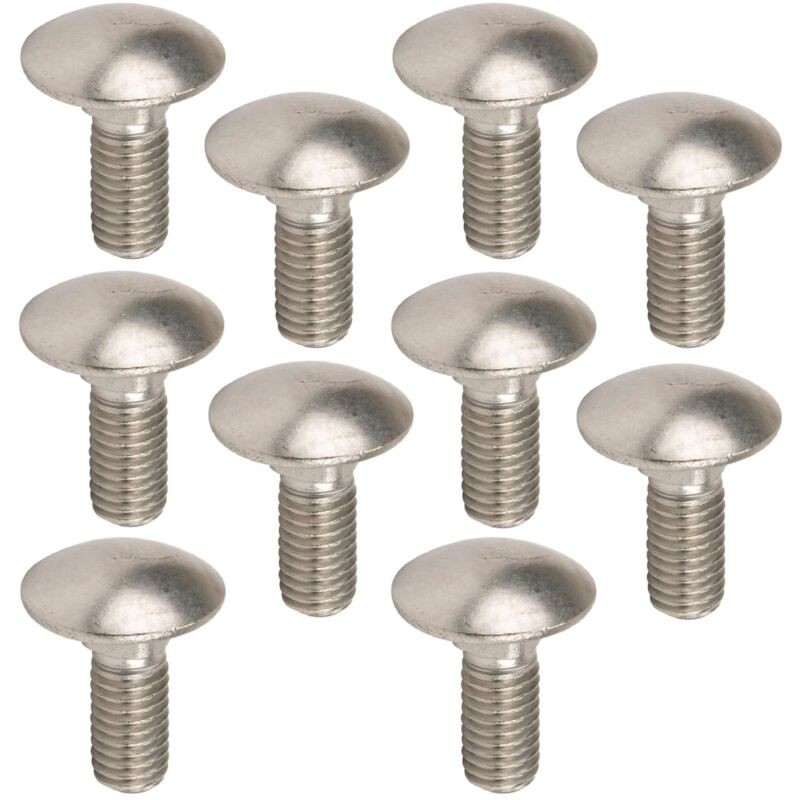 10x Din 603 A2 Edelstahl-universal-linsenkopf-vierkantschrauben, Abmessungen M6x35mm