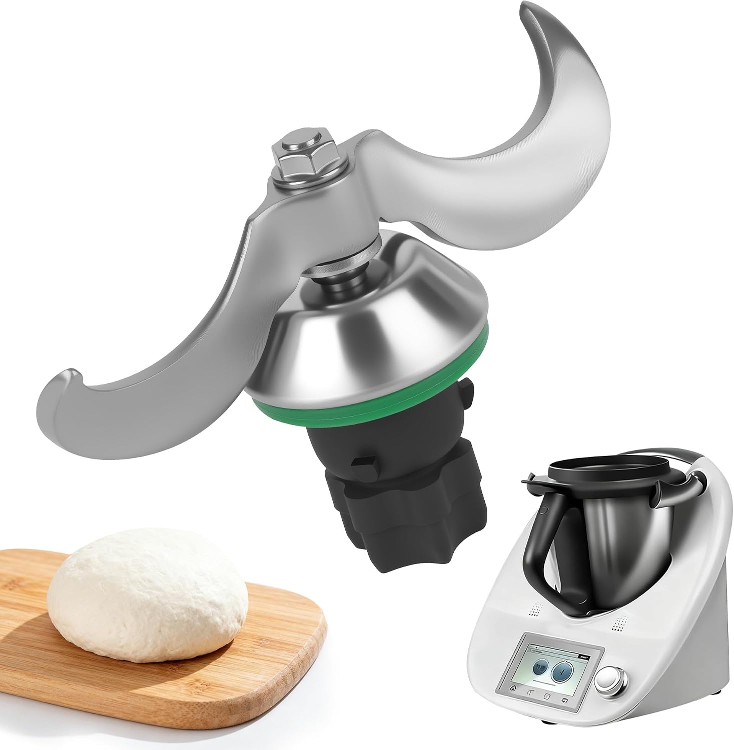 Gebäckmesser – 1 Stück – Edelstahl – Gleichmäßiges Vermischen – Thermomix Tm6 Tm5 – 12,5 Cm