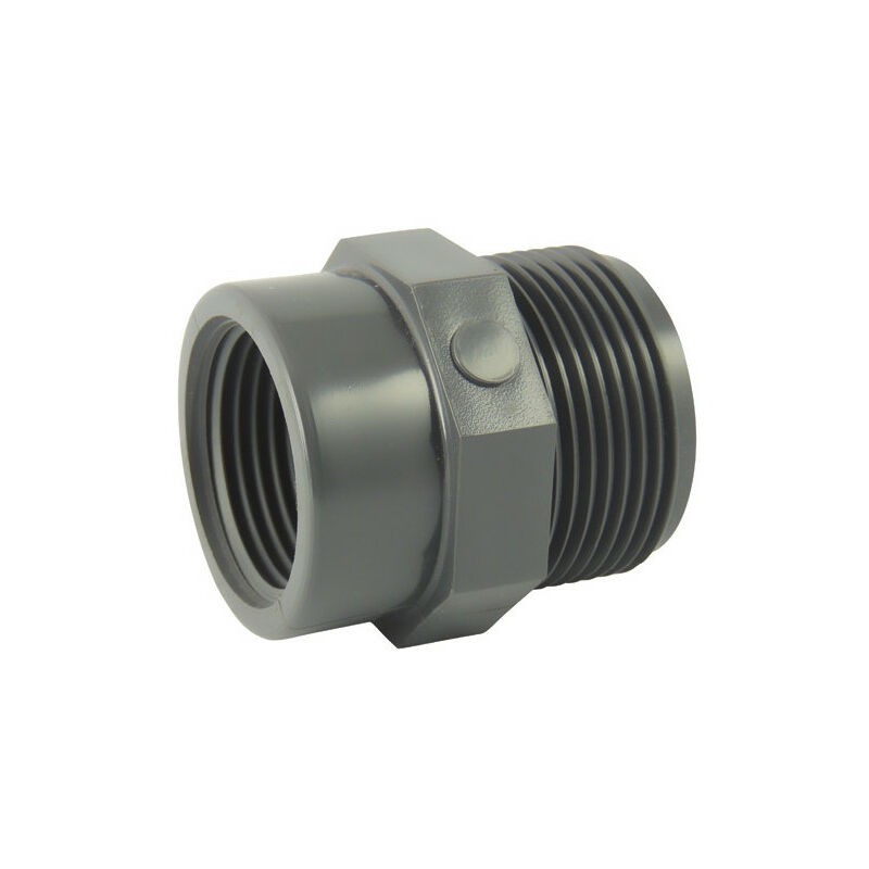 Pvc-reduzierstück, Außengewinde/innengewinde, Ø A: 1 1/2" Ø B: 3/4