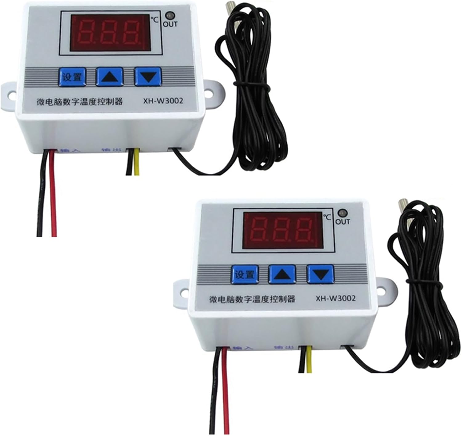 Temperaturregler – 2 Stück – Kunststoff – Digitales Led-thermostat – Heizen Und Kühlen – 60 X 45 X 31 Mm