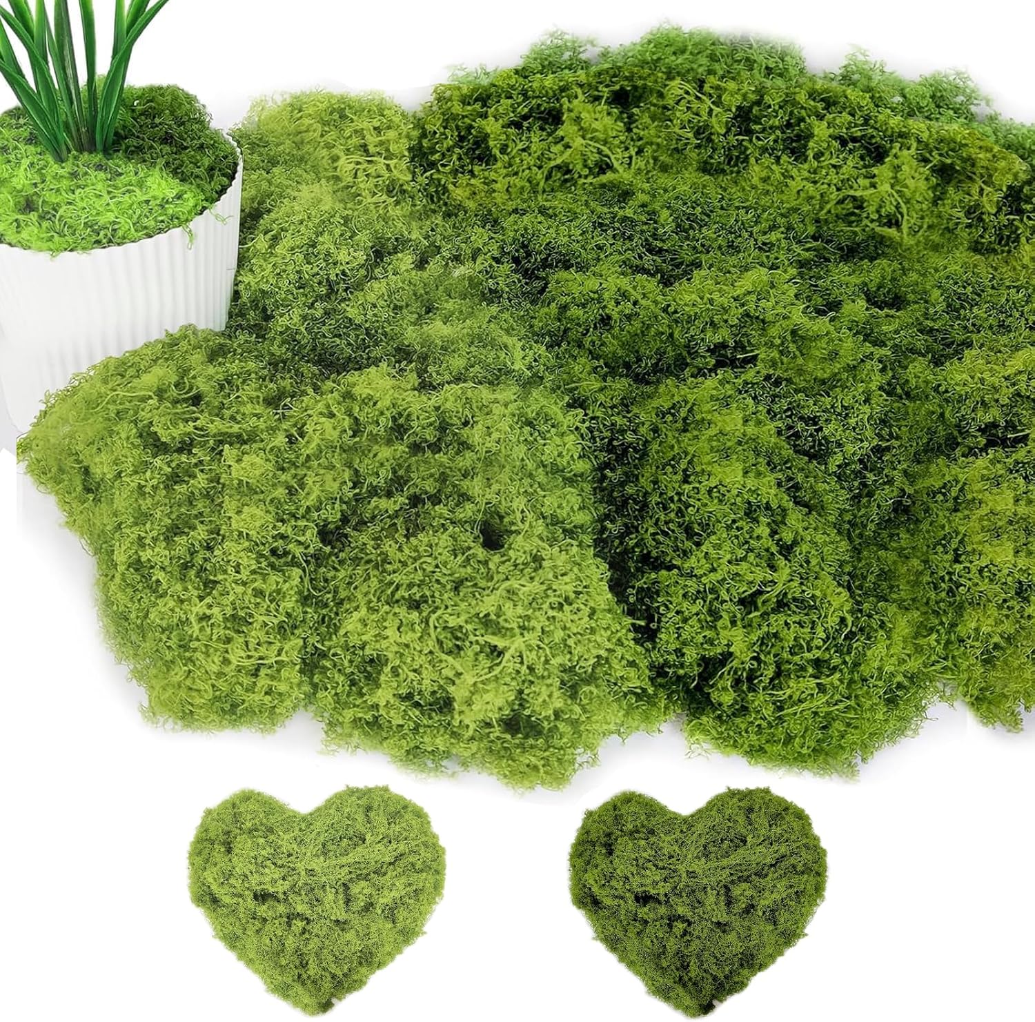 Künstliches Moos - 100 G - Natürliche Grüne Mischung - Realistische Dekoration - Für Diy-projekte Und Blumenarrangements