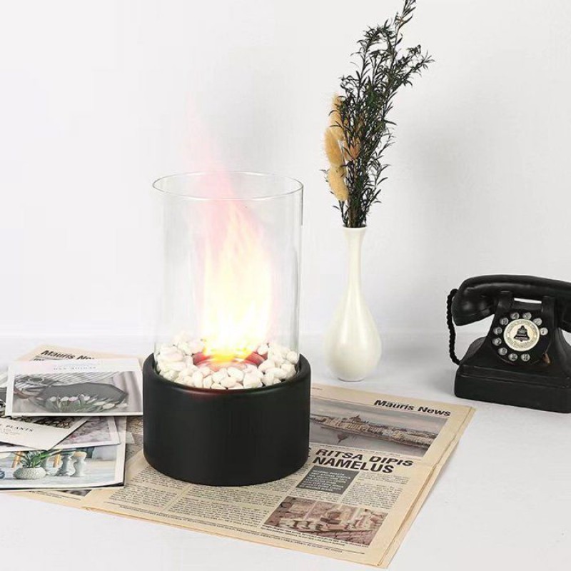 Alkohol-feuerstelle – Tragbare Feuerstelle – Sicheres Heizen – 12 X 22 Cm – Tischbrenner – Heizofen – Rund – Flammenlose Feuerstelle