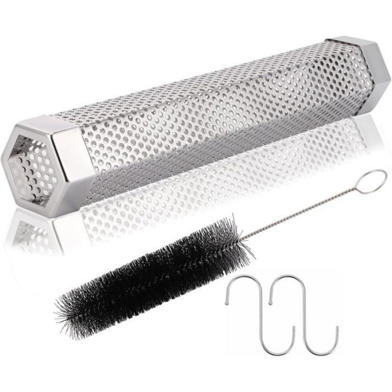 Räucherrohr Für Grills – Edelstahl 304 – Stabile Sechskantform – Länge 30,5 Cm