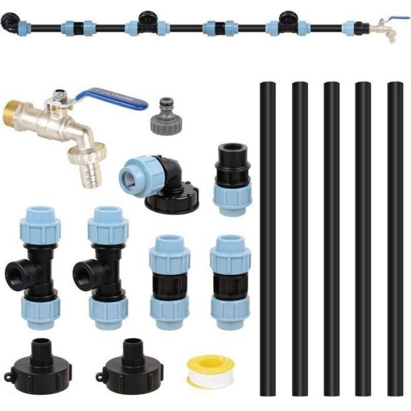 Okz® Ibc-tankanschluss-set – Anschluss Für 3 Ibc-tanks – 3/4"-messingventil