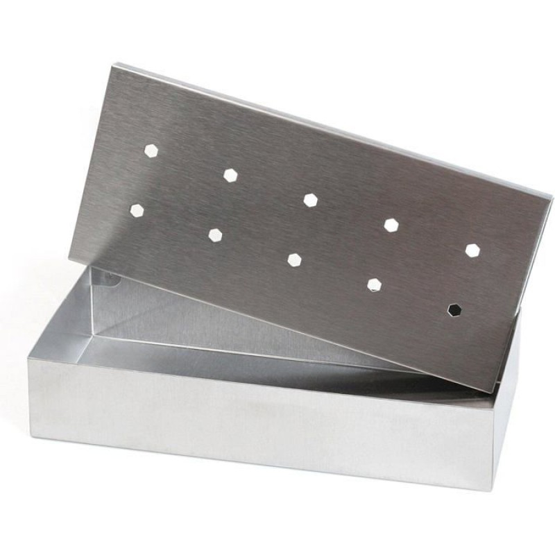 Räucherbox Aus Edelstahl – Abmessungen 20 X 9,5 X 4 Cm – Edelstahl – Hitzebeständig