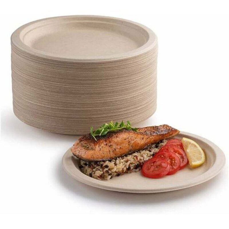 Biologisch Abbaubare Pappteller – Mhy® – 100er-packung – 15,2 Cm – Besonders Stabil – Kompostierbar