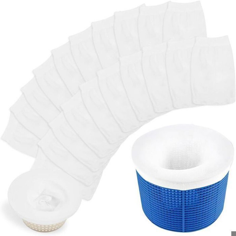 Skimmersocken Für Schwimmbecken – 20 Stück – Elastisches Nylon – Wiederverwendbar