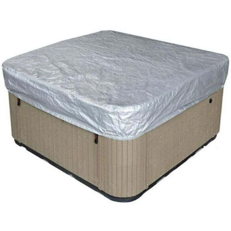 Badewannenabdeckung Für Den Außenbereich – 231 X 231 X 30 Cm – Silber – Wasserdicht – Uv-beständig