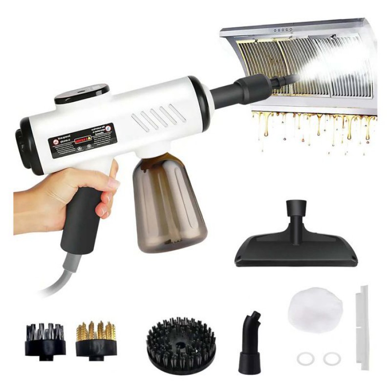 Tragbarer Handdampfreiniger (1200 W) Zur Bekämpfung Von Bettwanzen, 600-ml-wassertank, Für Zuhause/auto, 100–120 °c, Weiß