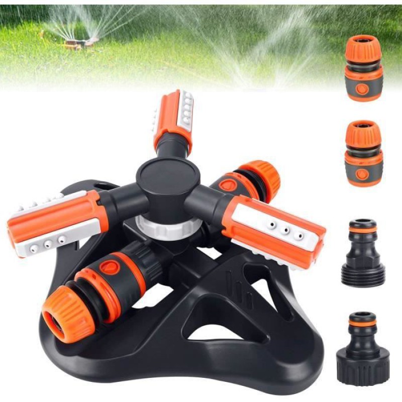 Gartensprenger – Nicht Spezifiziert – 360° Drehbar – 36 Düsen – Farbe: Orange – Abs-kunststoff