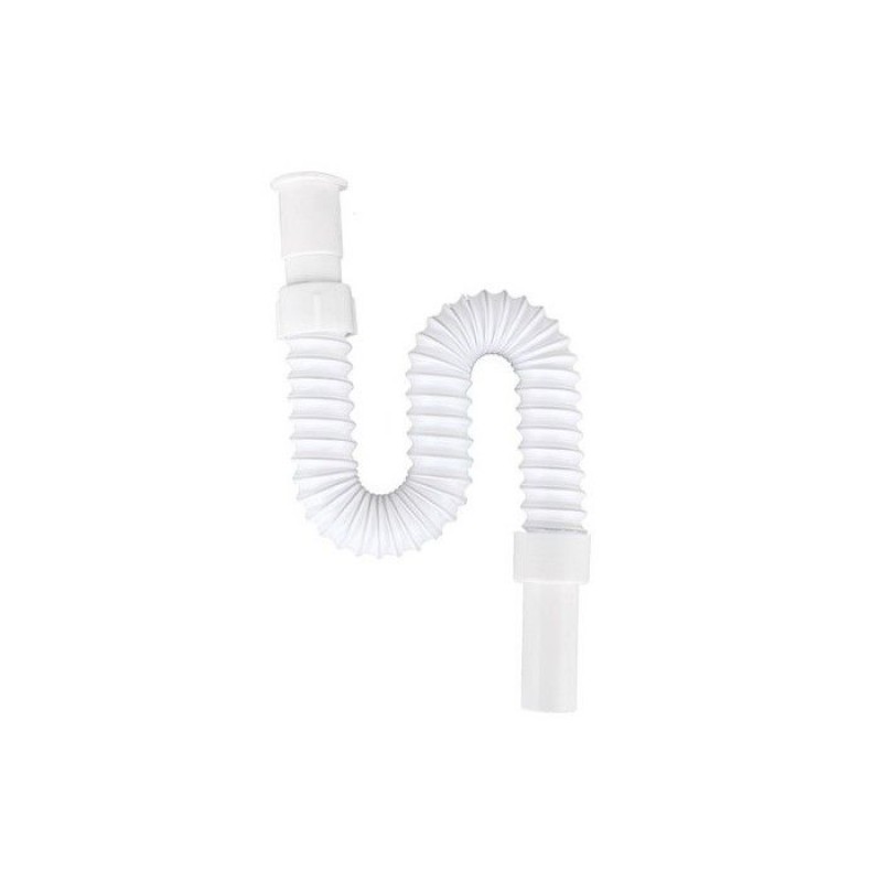 Flexibler Spülbeckensiphon – Universeller Abflussschlauch – Ausziehbare Länge 35–75 Cm