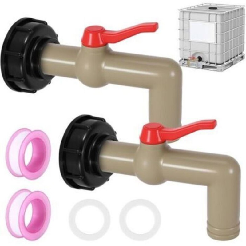 Ibc-anschluss Für Wassertanks – Luskyka® – 2er-pack – S60 X 6 Adapter – 32 Mm Durchmesser