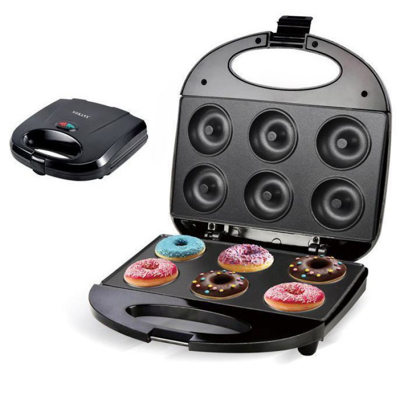 Elektrischer Donut-maker (750 W), Antihaftbeschichtung, Leicht Zu Reinigen, Automatisches Thermostat