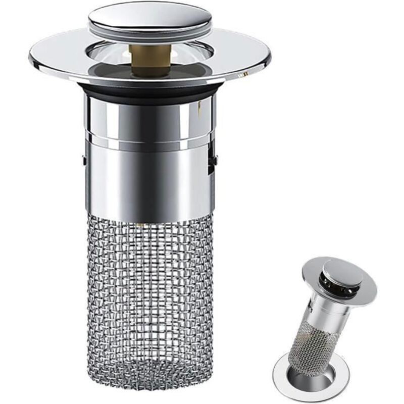 Bodenablauffilter Aus Edelstahl, Universal-spülbeckenablaufstopfen, Pop-up-spülbeckenstopfen, Abflussfilter (1 Stück)