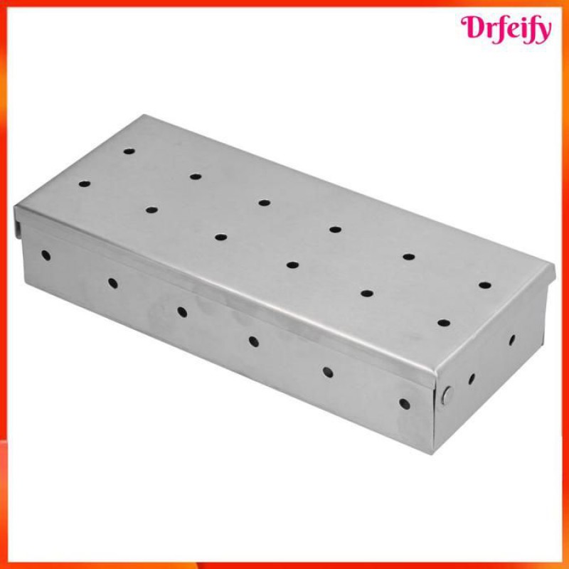 Smoker – Edelstahlbox – 22,3 X 4,6 X 9,7 Cm – Geeignet Für Holzkohle- Und Gasgrills – 380 G