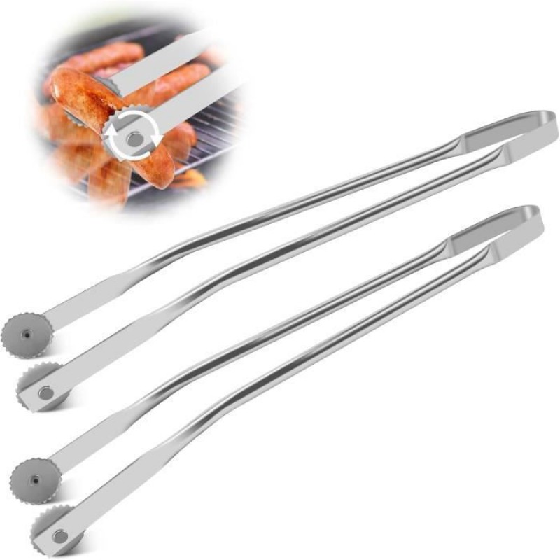 Grillzange – Noname – 2 Stück – Edelstahl – 37,6 Cm – 360°-drehung