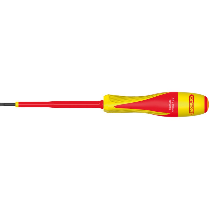 Ks Tools – Isolierter Schlitzschraubendreher Aus Zwei Materialien, 1000 V, 3,0 X 100 Mm – 922.6202