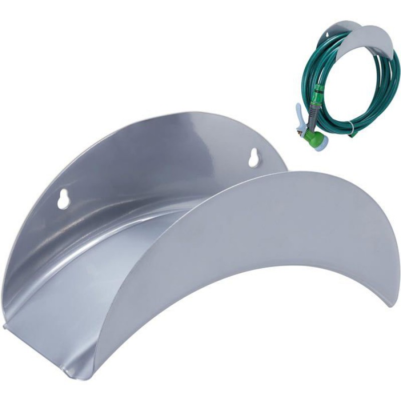 2 Wandhalterungen, Rohr, Metall, Rund, Grau, 30 M, Garten, Garage