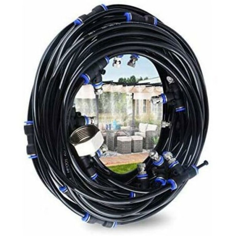 Outdoor-sprühsystem, 10-m-terrassen-sprühgerät Mit 9 Sprühdüsen + 1 Ersatzdüse + 1 Adapter (in