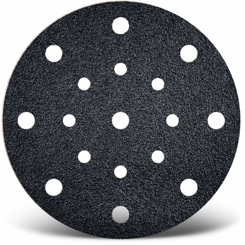 Schwarze, Selbstklebende Schleifscheiben, 150 Mm, 17 Löcher, Für Exzenterschleifer, Siliziumkarbid (50er-packung) G100