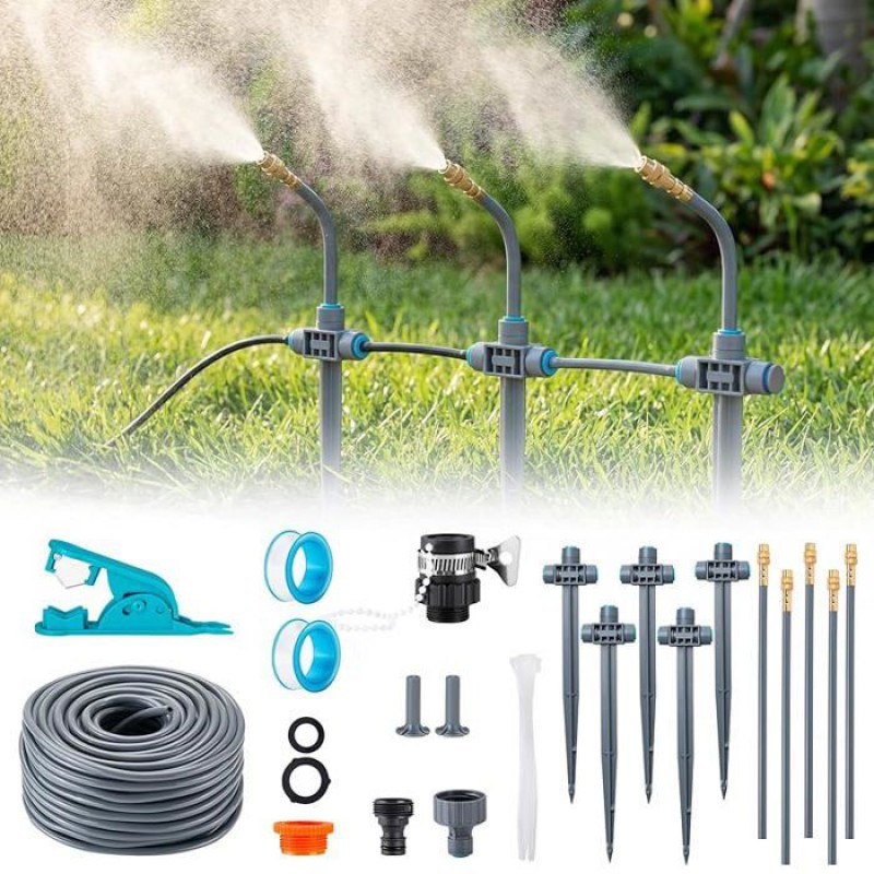 Gartenbewässerungssystem Mit 360° Verstellbarem Erdspieß – Tropfbewässerung – Präzise Durchflussregelung – 5 M