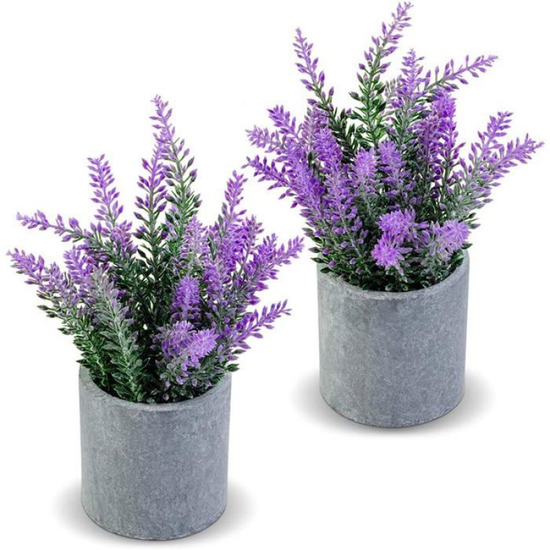 Künstlicher Lavendel Im Topf – Dekorative Künstliche Lavendelblüten – 3er-set