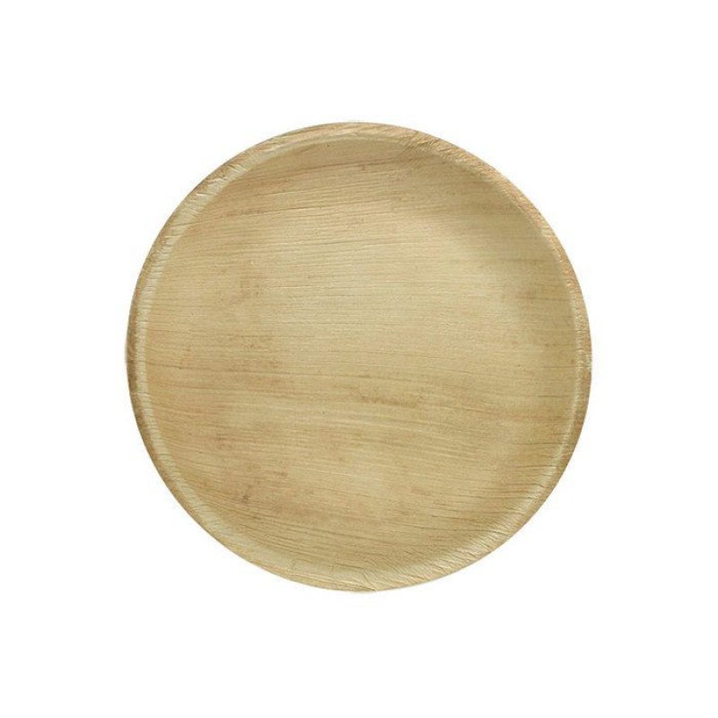 Kleiner Runder Teller Aus Palmenholz, 18 Cm X 20 Cm