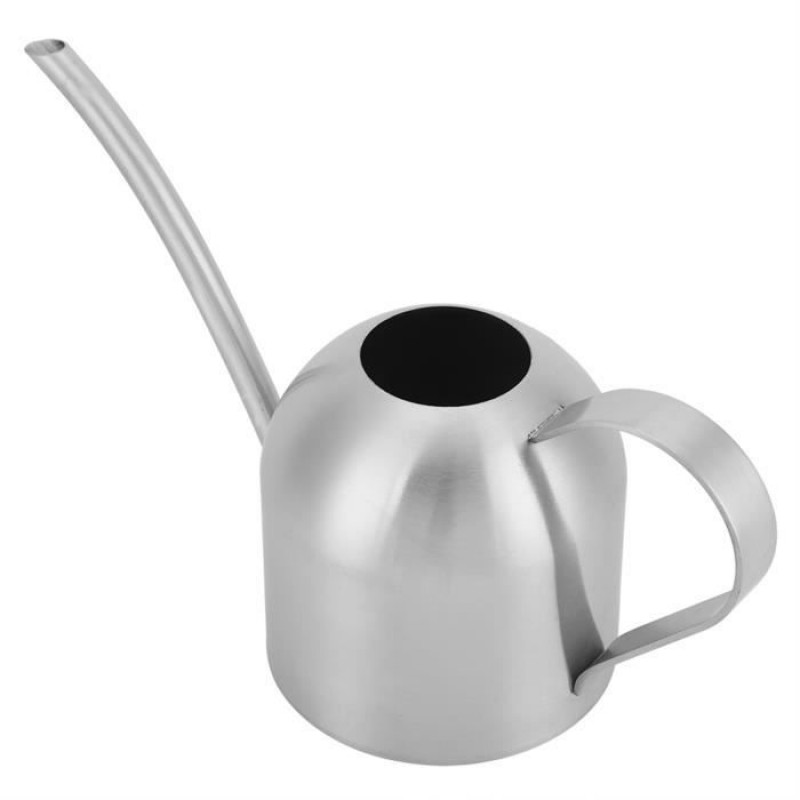 1 Gießkanne, Edelstahl, Ergonomischer Griff, Langer Ausguss, Für Den Innen- Und Außenbereich.