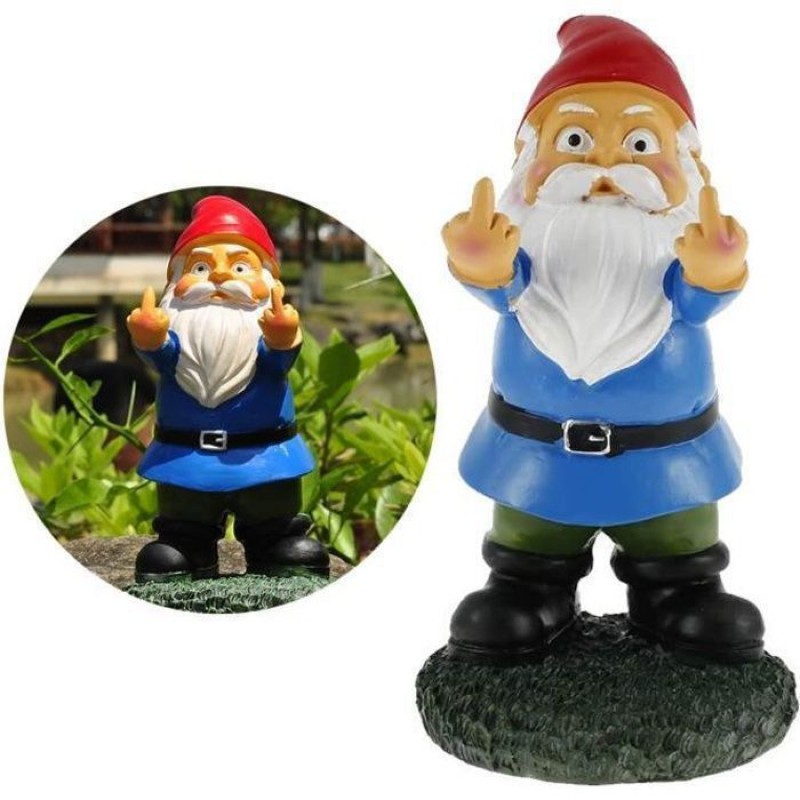 1 Gartenzwerg-statue, Mehrfarbiges Kunstharz, Außendekoration, Terrasse, Balkon, Kindergeschenk.