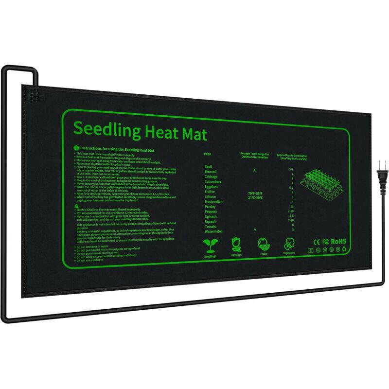 Wasserdichte Heizmatte (25 X 53,5 Cm) Für Sämlinge Und Zur Keimung Von Zimmerpflanzen